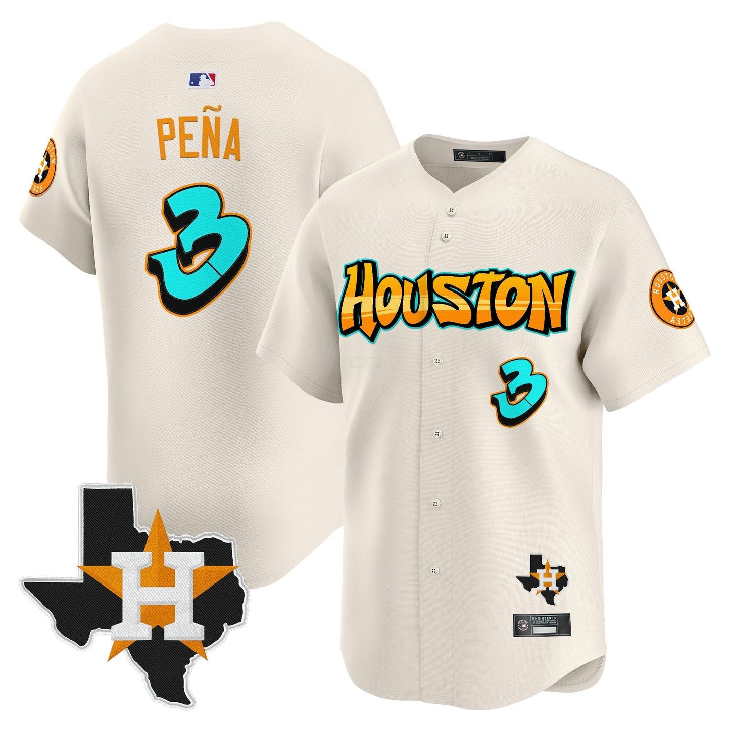 Camisa MLB Men’s Houston ‘Graffiti H-Town Edition’ Vapor Premier Limited Jersey