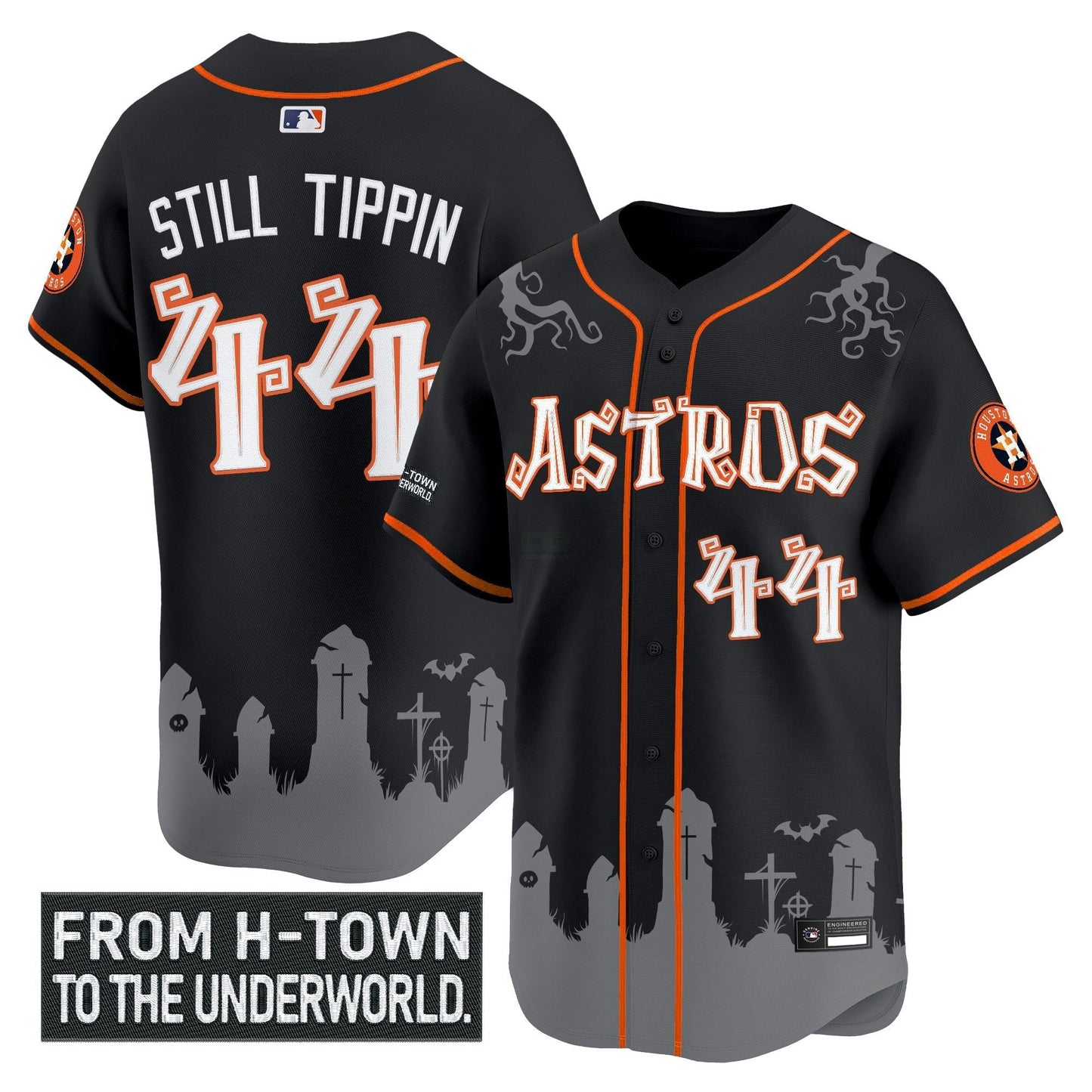 Camisa MLB Men’s Houston ‘Halloween Shadows Edition’ Vapor Premier Limited Jersey – Stitched