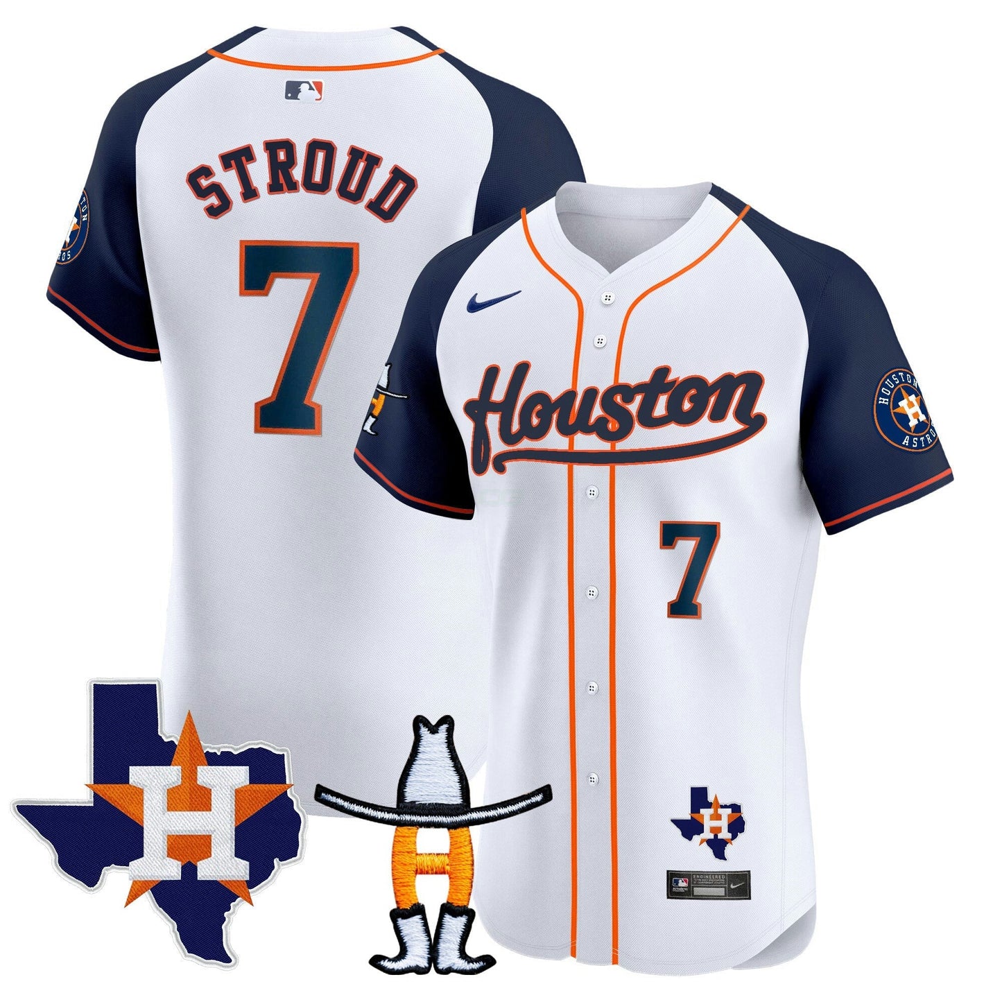 Camisa MLB Men’s Houston Houston Rodeo Patch Vapor Premier Elite Jersey