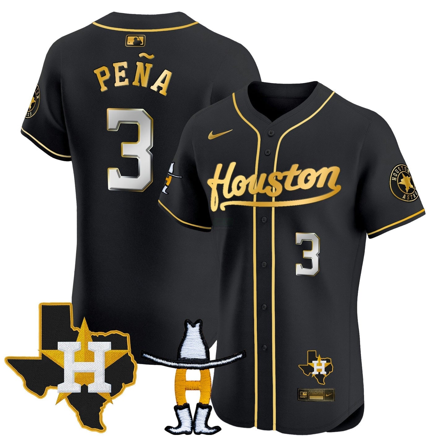 Camisa MLB Men’s Houston Houston Rodeo Patch Vapor Premier Elite Jersey