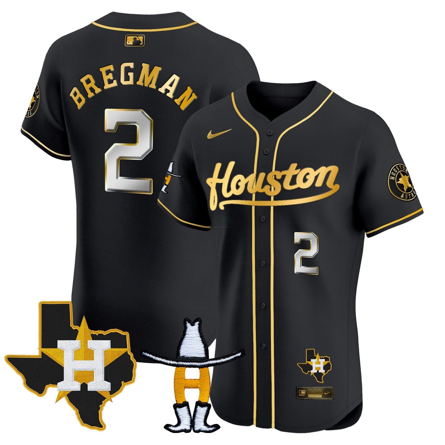 Camisa MLB Men’s Houston Houston Rodeo Patch Vapor Premier Elite Jersey