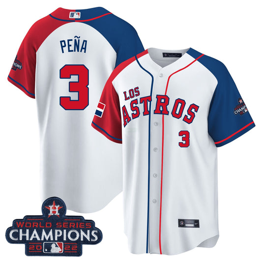 Camisa MLB Houston Astros Men’s Houston “Los ” Hispanic Heritage Champions Patch Jersey