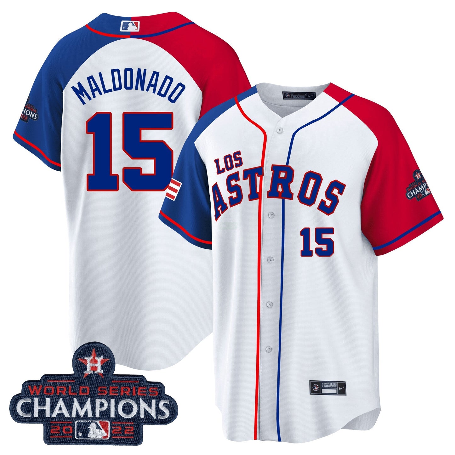 Camisa MLB Houston Astros Men’s Houston “Los ” Hispanic Heritage Champions Patch Jersey
