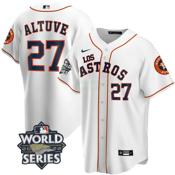 Camisa MLB Men’s Houston – “Los ” Hispanic Heritage World Series Patch Jersey