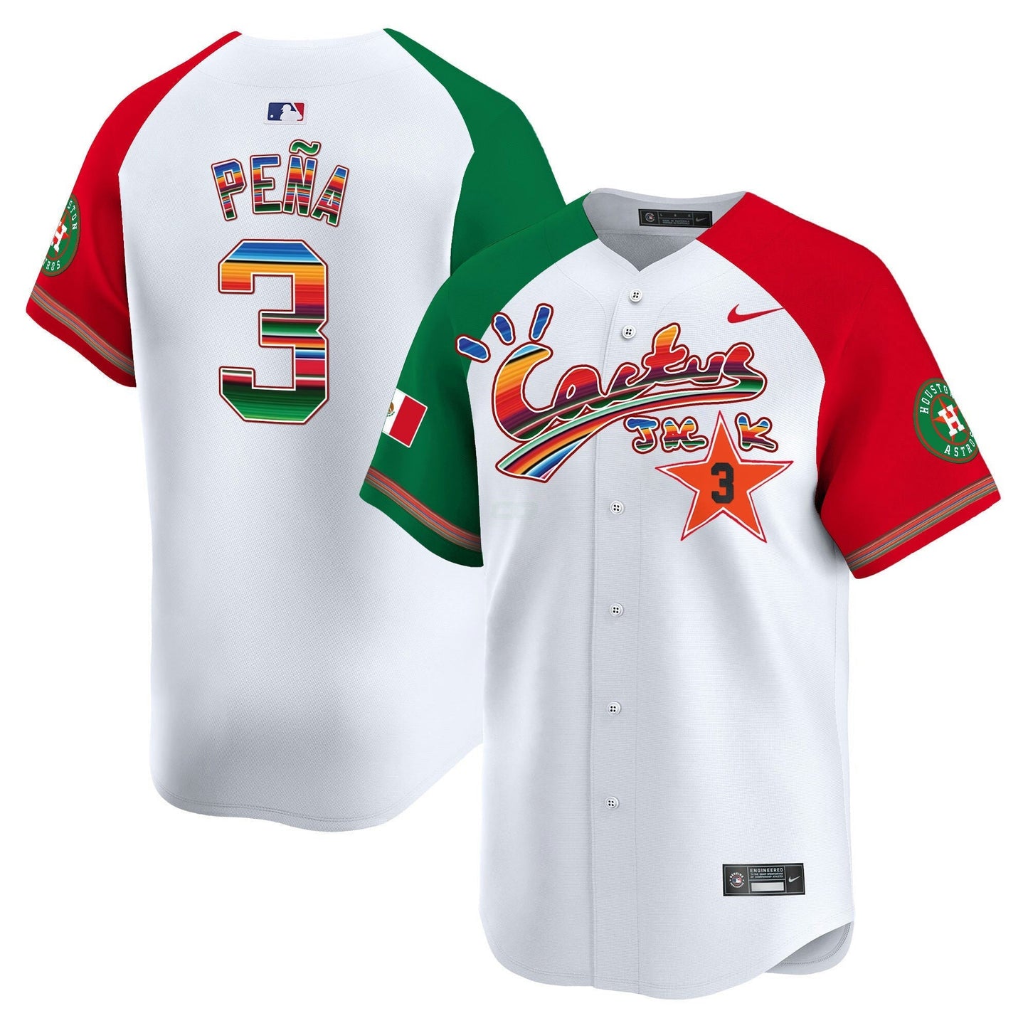 Camisa MLB Men’s Houston Mexico Cactus Jack Vapor Premier Limited Jersey