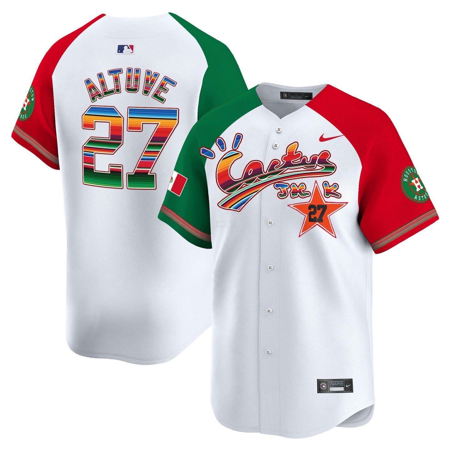 Camisa MLB Men’s Houston Mexico Cactus Jack Vapor Premier Limited Jersey