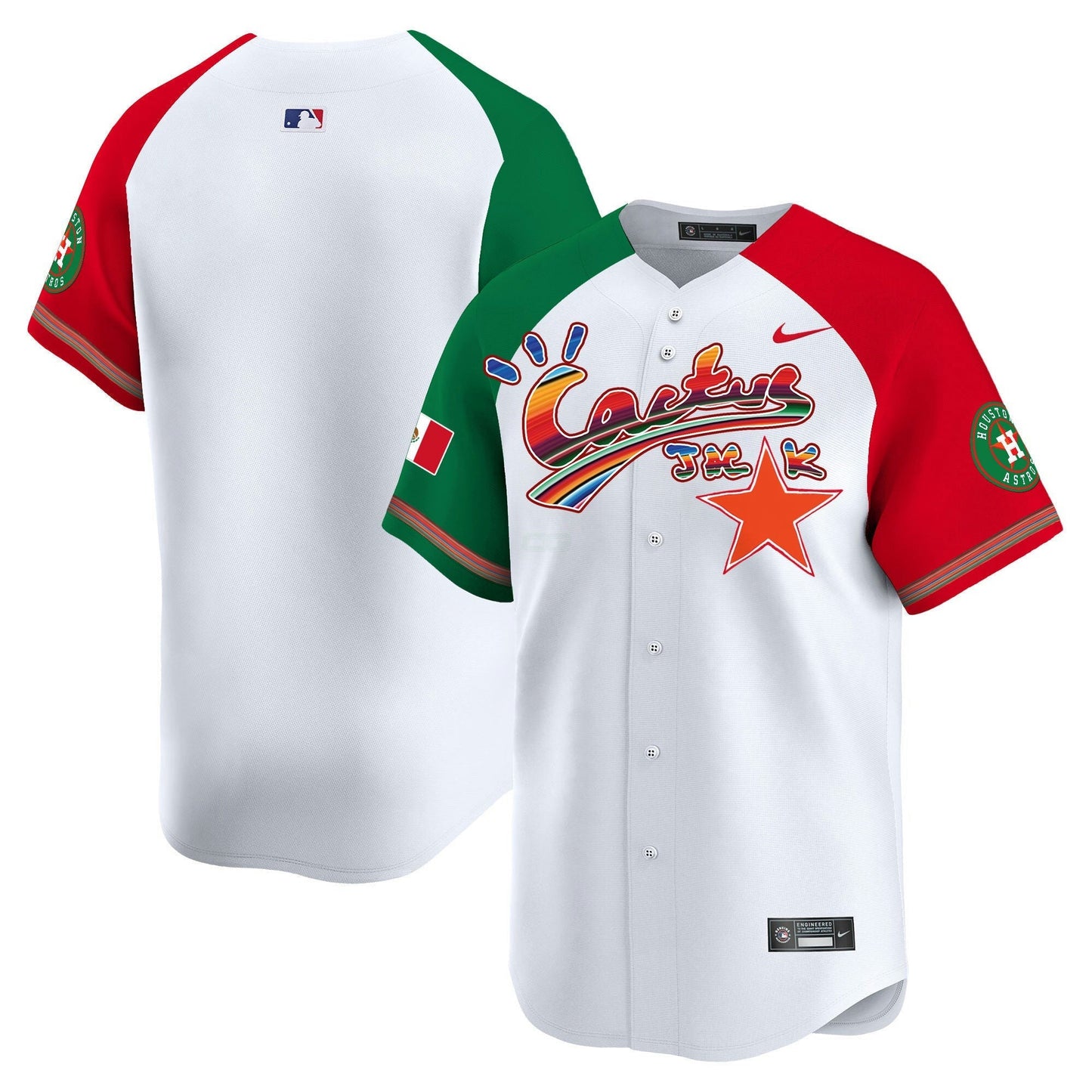 Camisa MLB Men’s Houston Mexico Cactus Jack Vapor Premier Limited Jersey