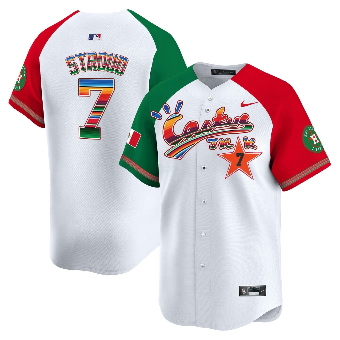 Camisa MLB Men’s Houston Mexico Cactus Jack Vapor Premier Limited Jersey