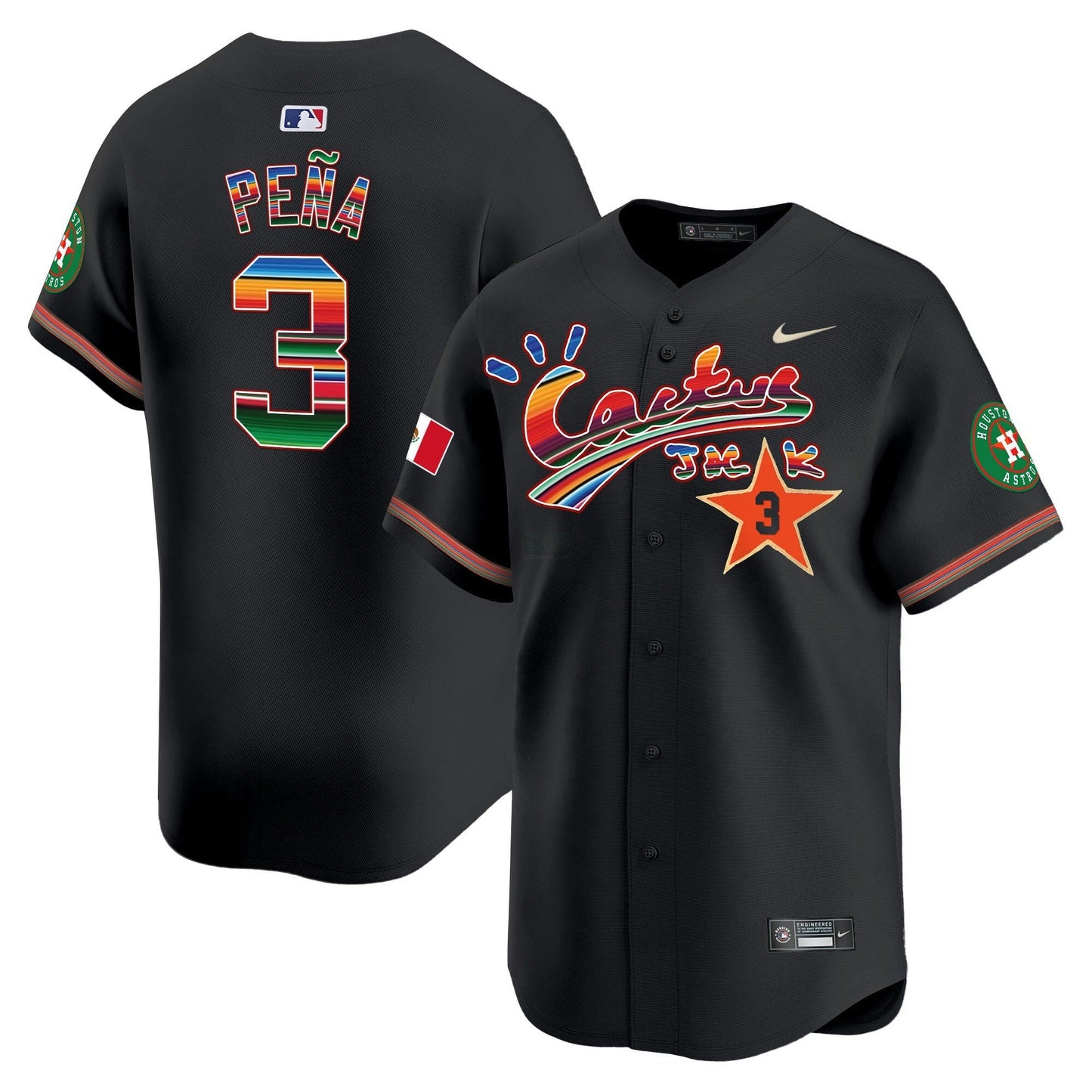 Camisa MLB Men’s Houston Mexico Cactus Jack Vapor Premier Limited Jersey