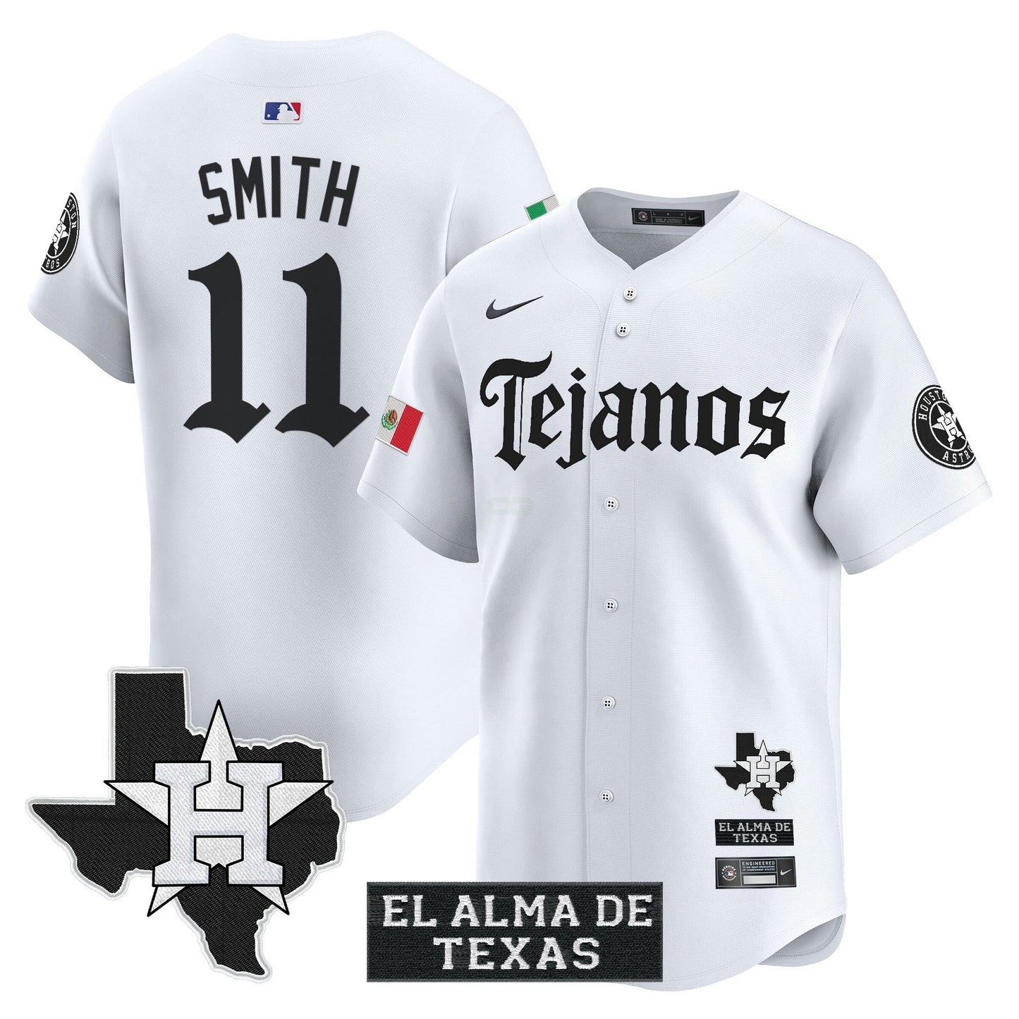 Camisa MLB Men’s Houston Mexico Tejano Barrio Style Vapor Premier Limited Jersey