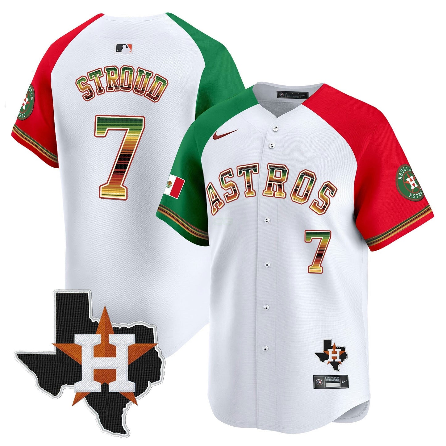 Camisa MLB Men’s Houston Mexico Traditional Style Vapor Premier Limited Jersey