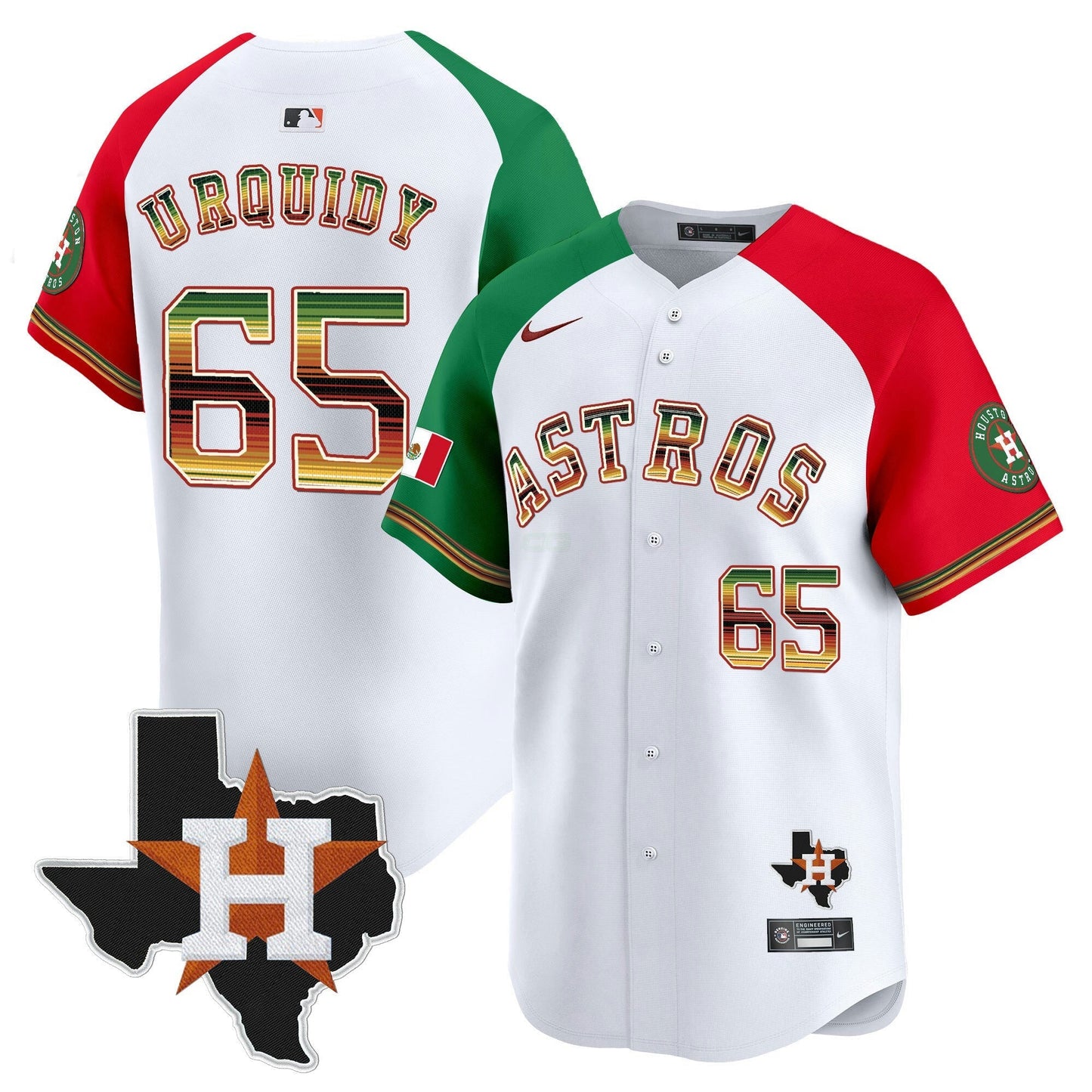 Camisa MLB Men’s Houston Mexico Traditional Style Vapor Premier Limited Jersey