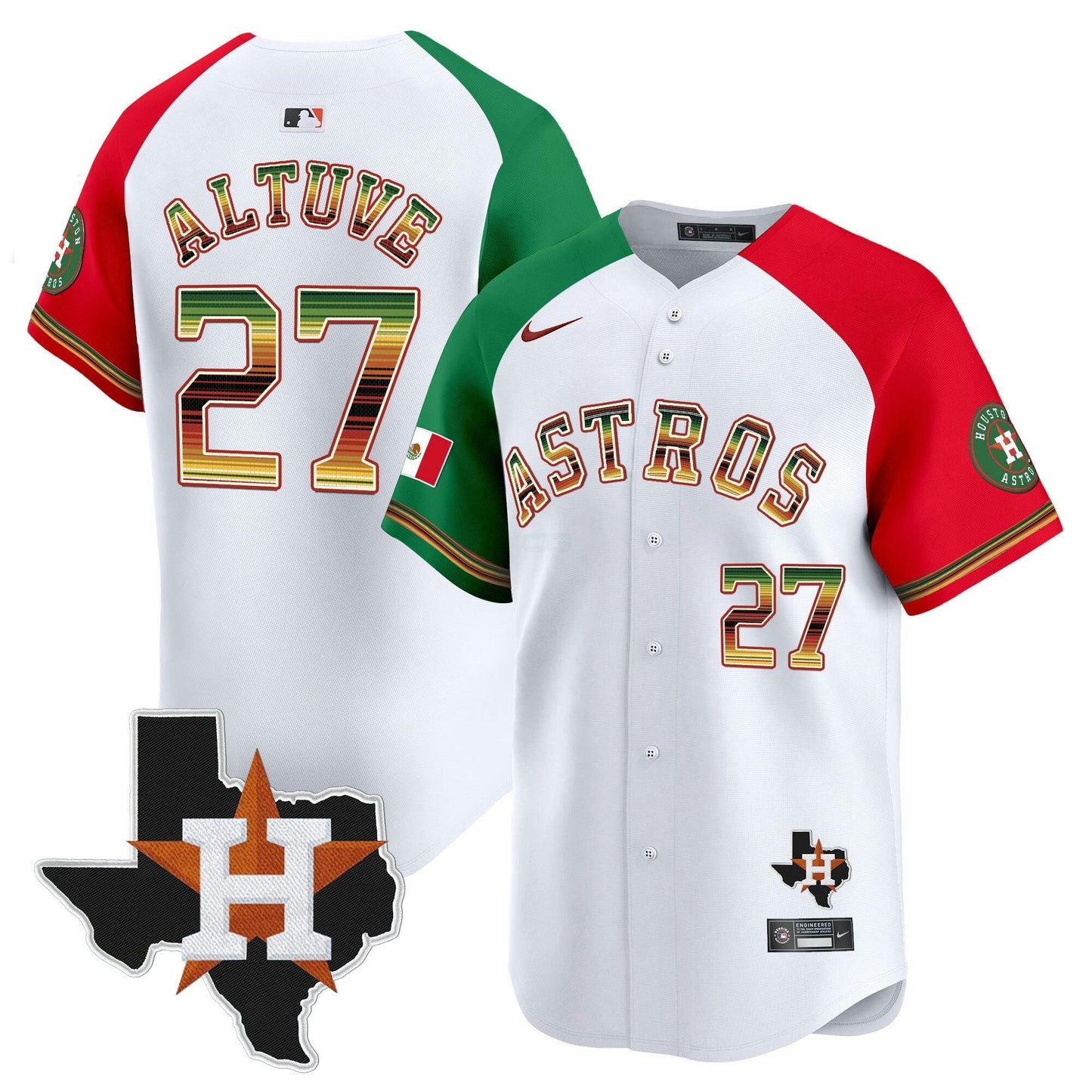 Camisa MLB Men’s Houston Mexico Traditional Style Vapor Premier Limited Jersey