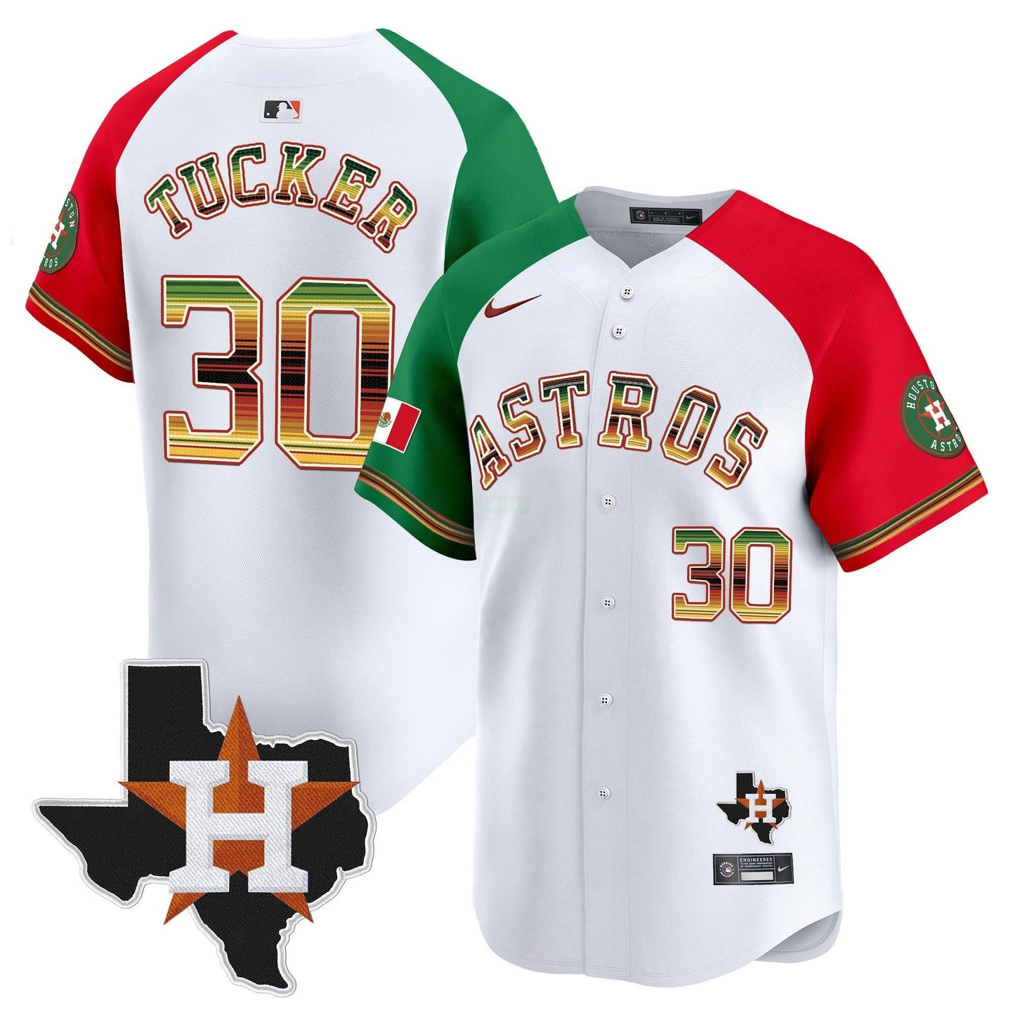 Camisa MLB Men’s Houston Mexico Traditional Style Vapor Premier Limited Jersey