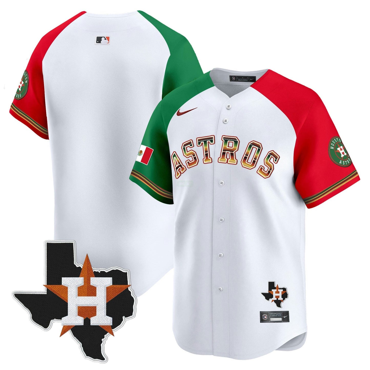 Camisa MLB Men’s Houston Mexico Traditional Style Vapor Premier Limited Jersey