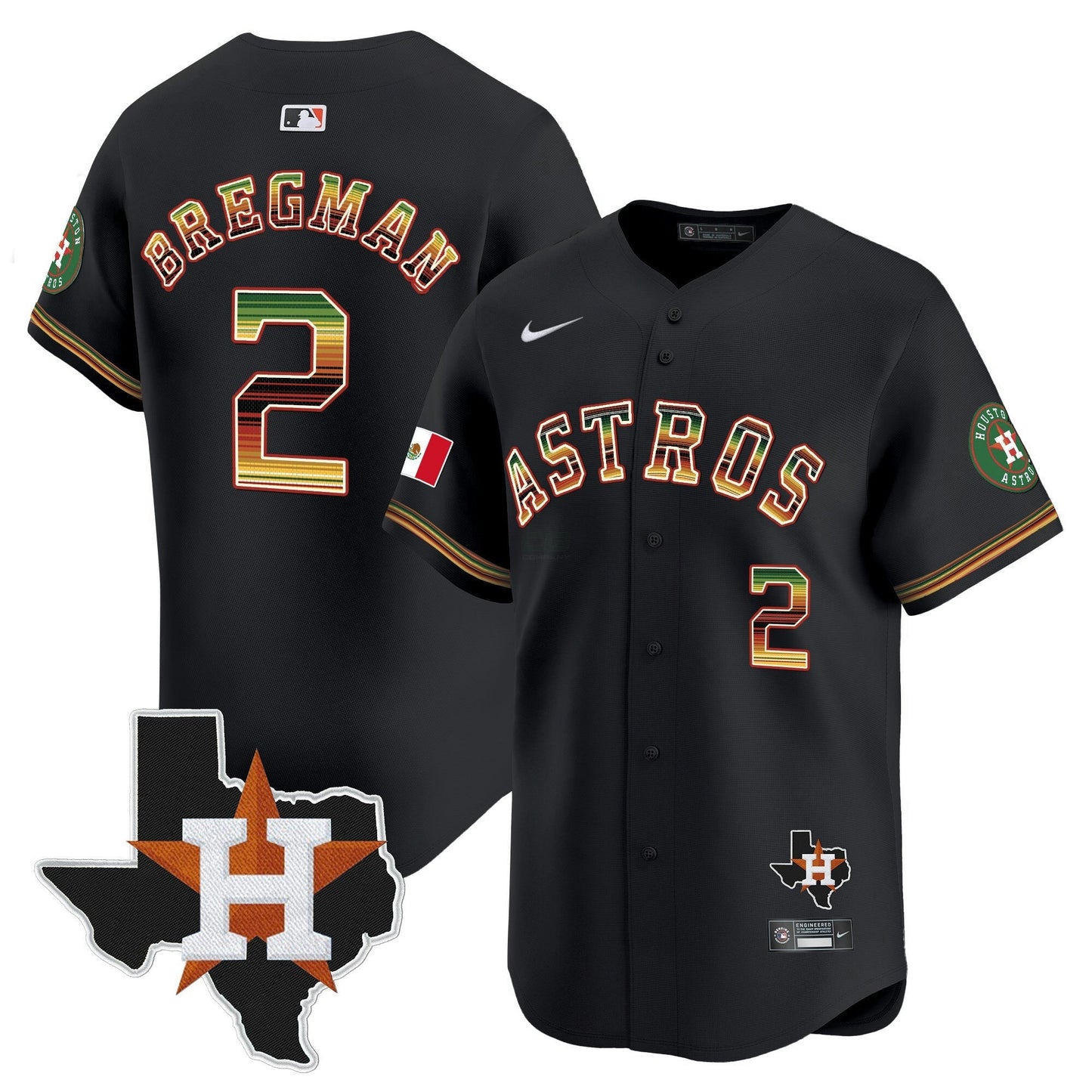 Camisa MLB Men’s Houston Mexico Traditional Style Vapor Premier Limited Jersey