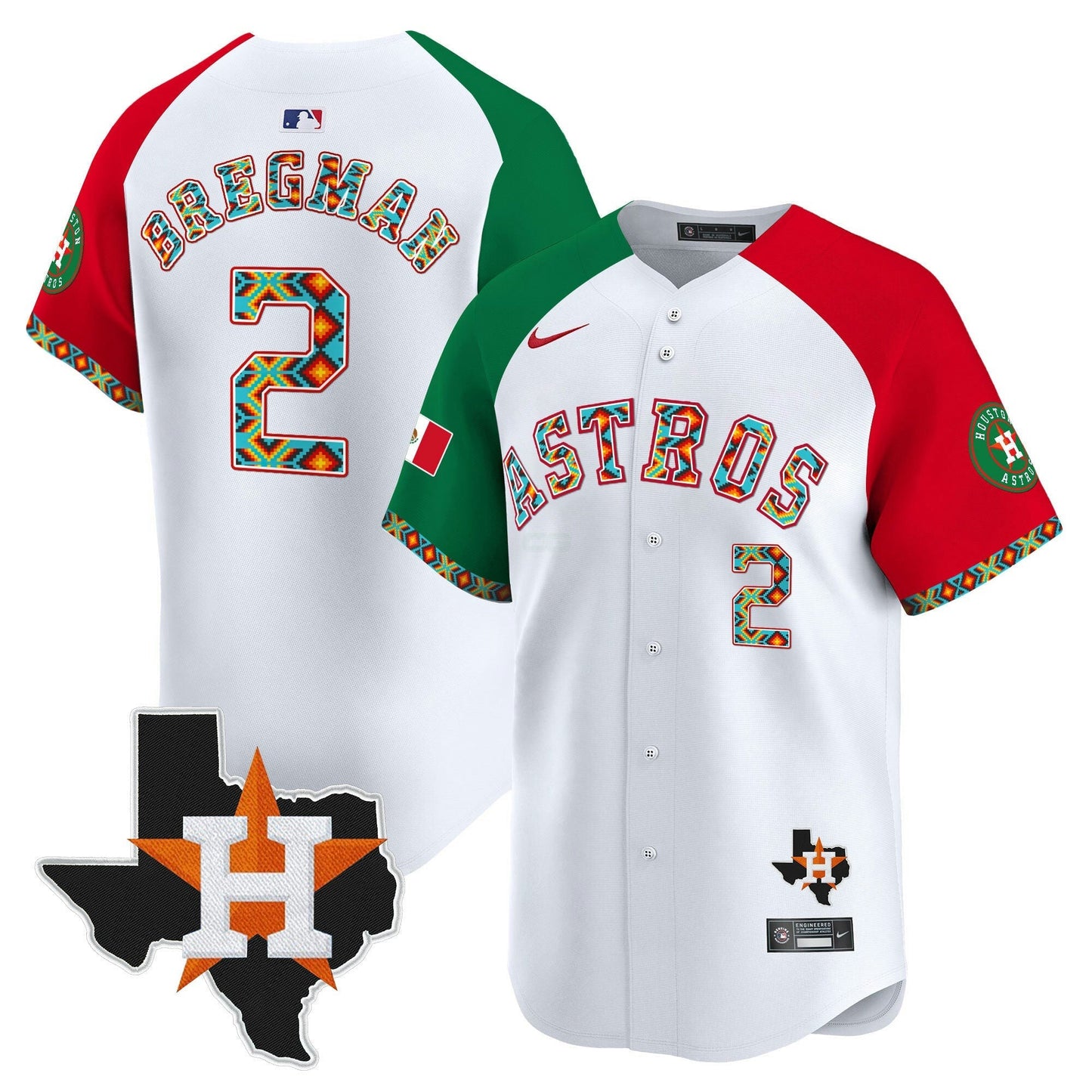 Camisa MLB Men’s Houston Mexico Vapor Premier Limited Jersey V3