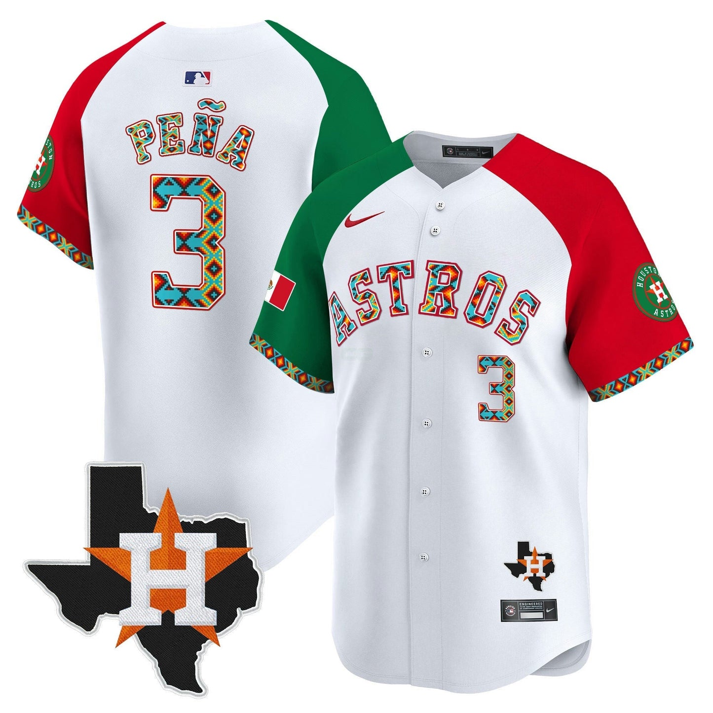 Camisa MLB Men’s Houston Mexico Vapor Premier Limited Jersey V3
