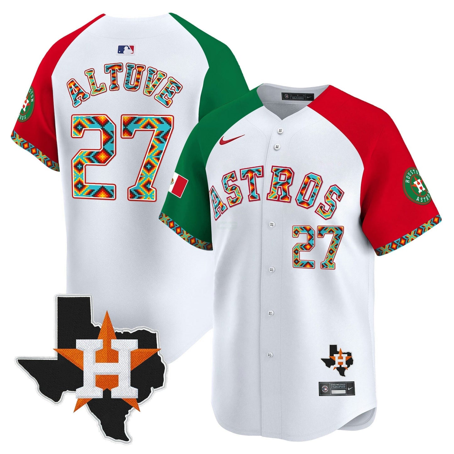 Camisa MLB Men’s Houston Mexico Vapor Premier Limited Jersey V3