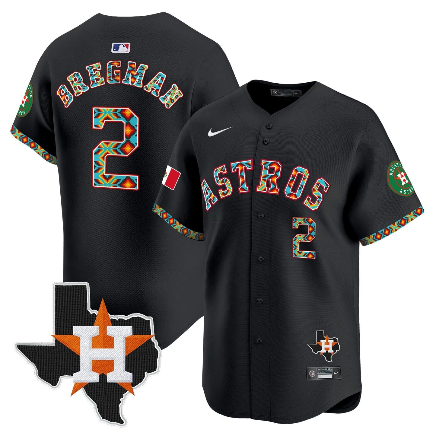 Camisa MLB Men’s Houston Mexico Vapor Premier Limited Jersey V3