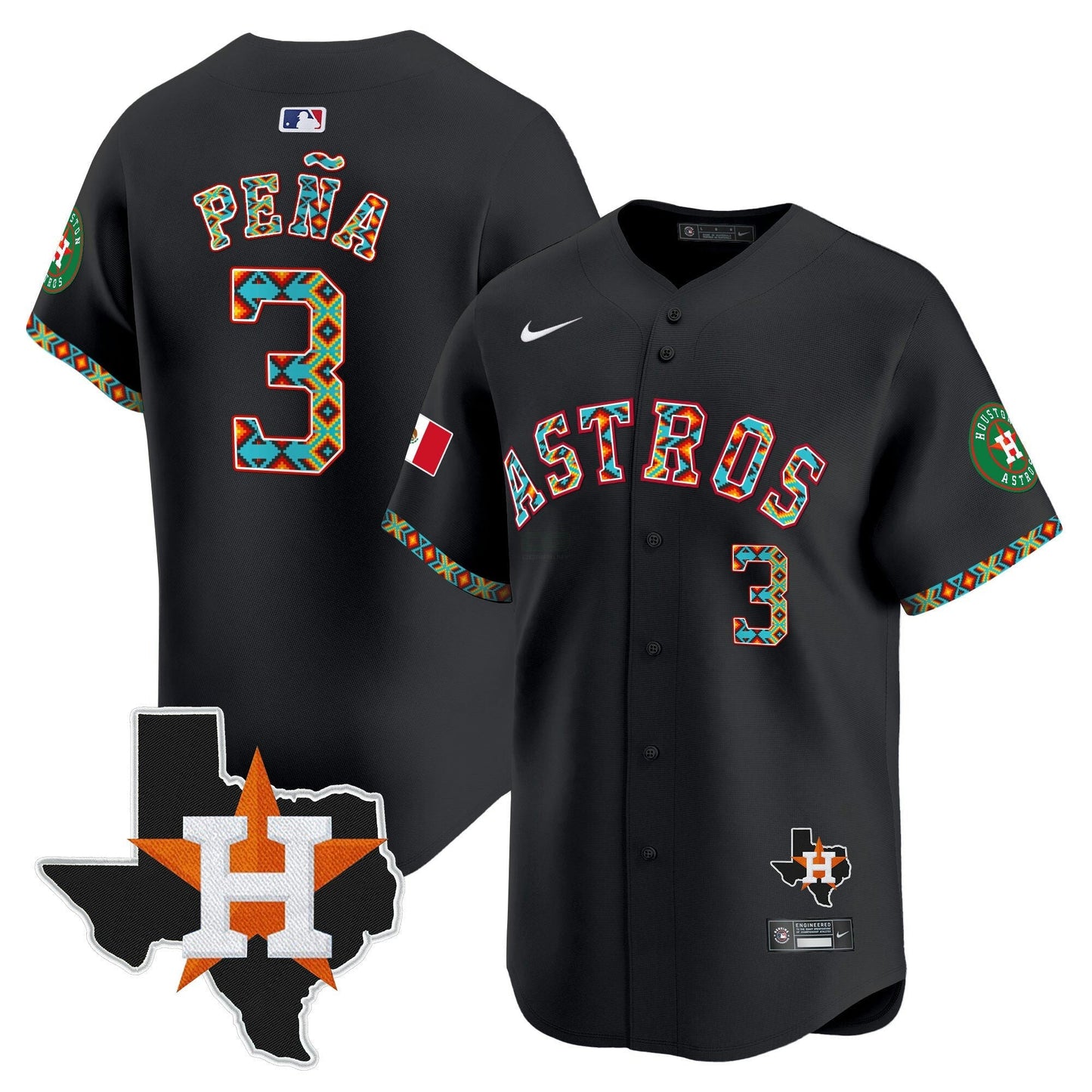 Camisa MLB Men’s Houston Mexico Vapor Premier Limited Jersey V3