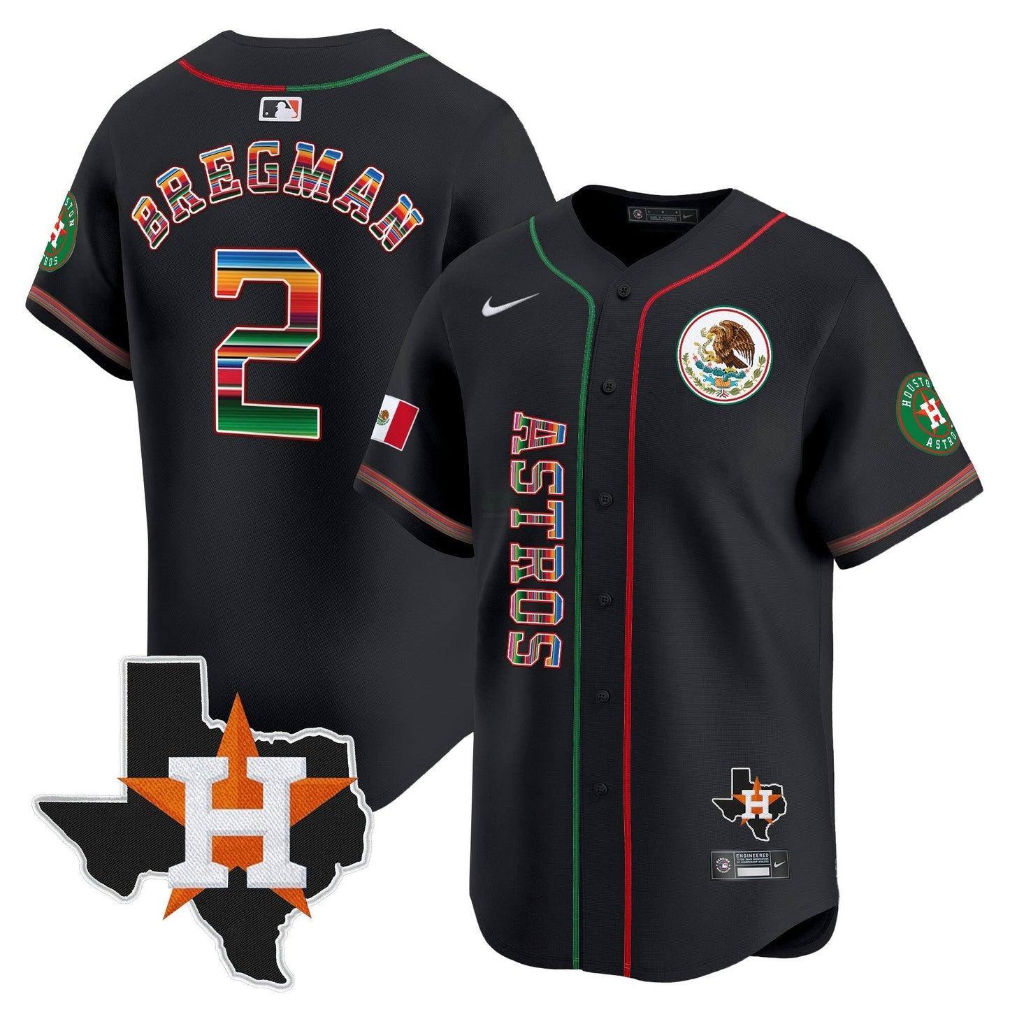 Camisa MLB Men’s Houston Mexico Vapor Premier Limited Jersey V4