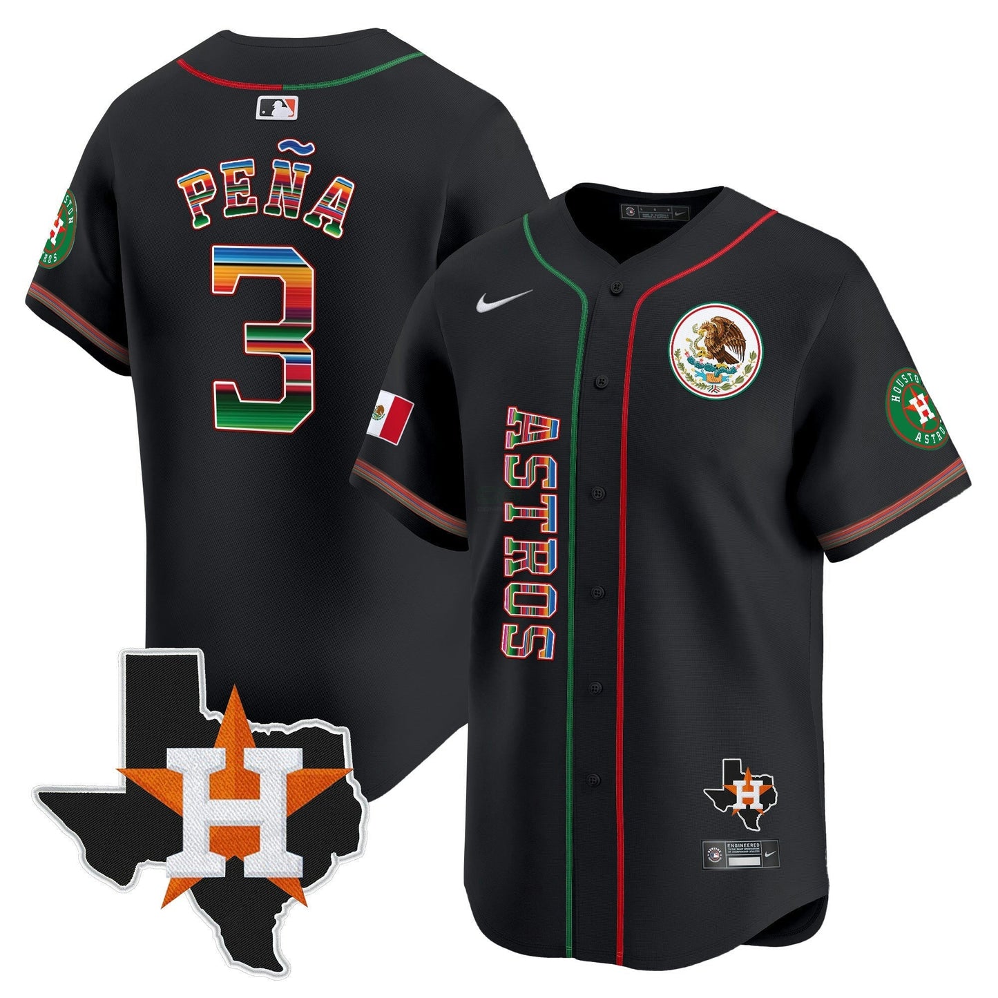 Camisa MLB Men’s Houston Mexico Vapor Premier Limited Jersey V4