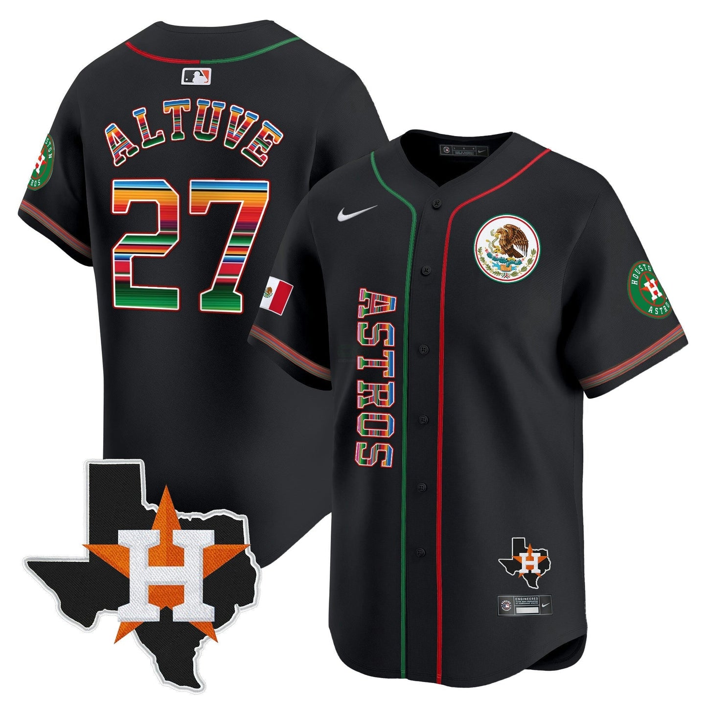 Camisa MLB Men’s Houston Mexico Vapor Premier Limited Jersey V4