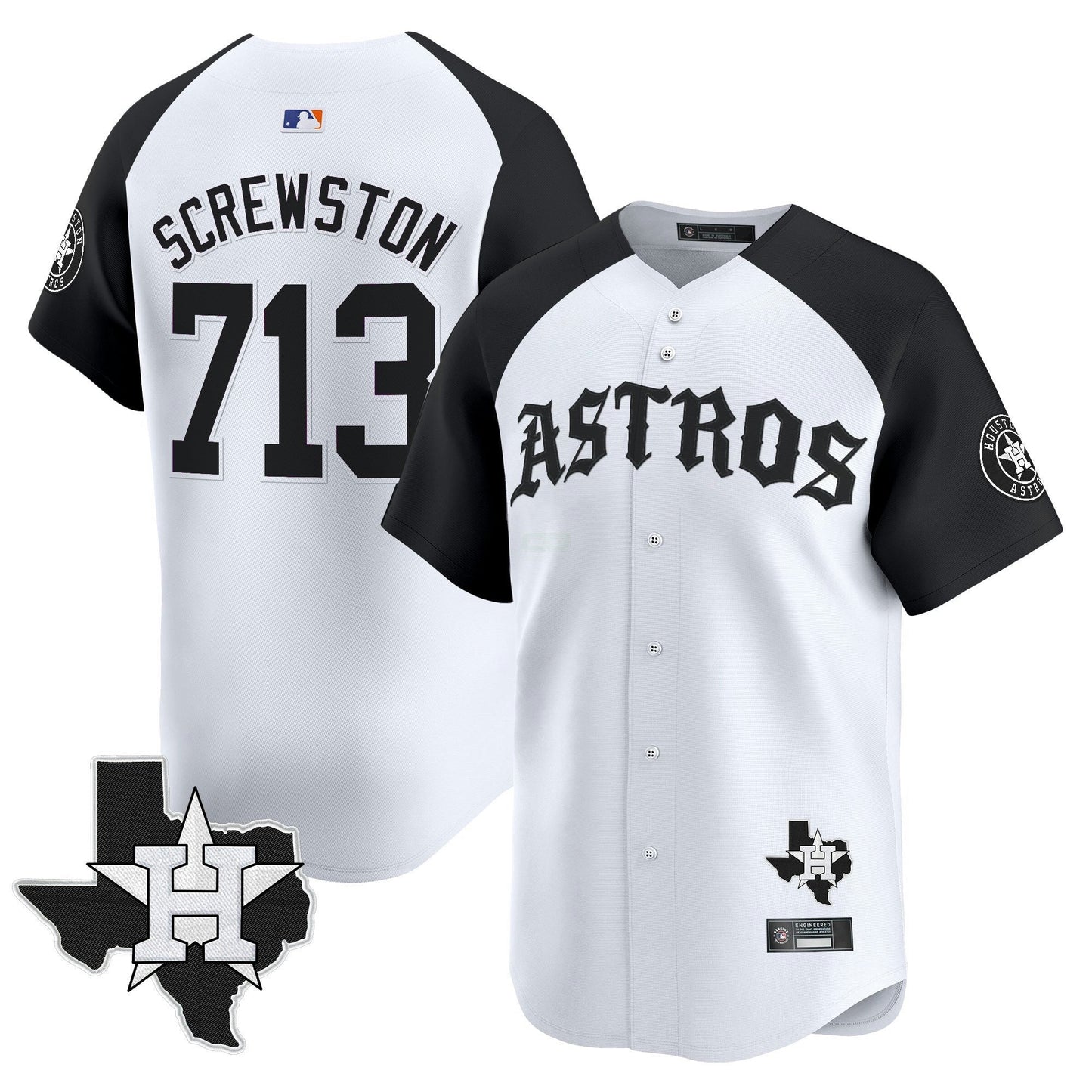 Camisa MLB Men’s Houston ‘Old English Edition’ Vapor Premier Limited Jersey