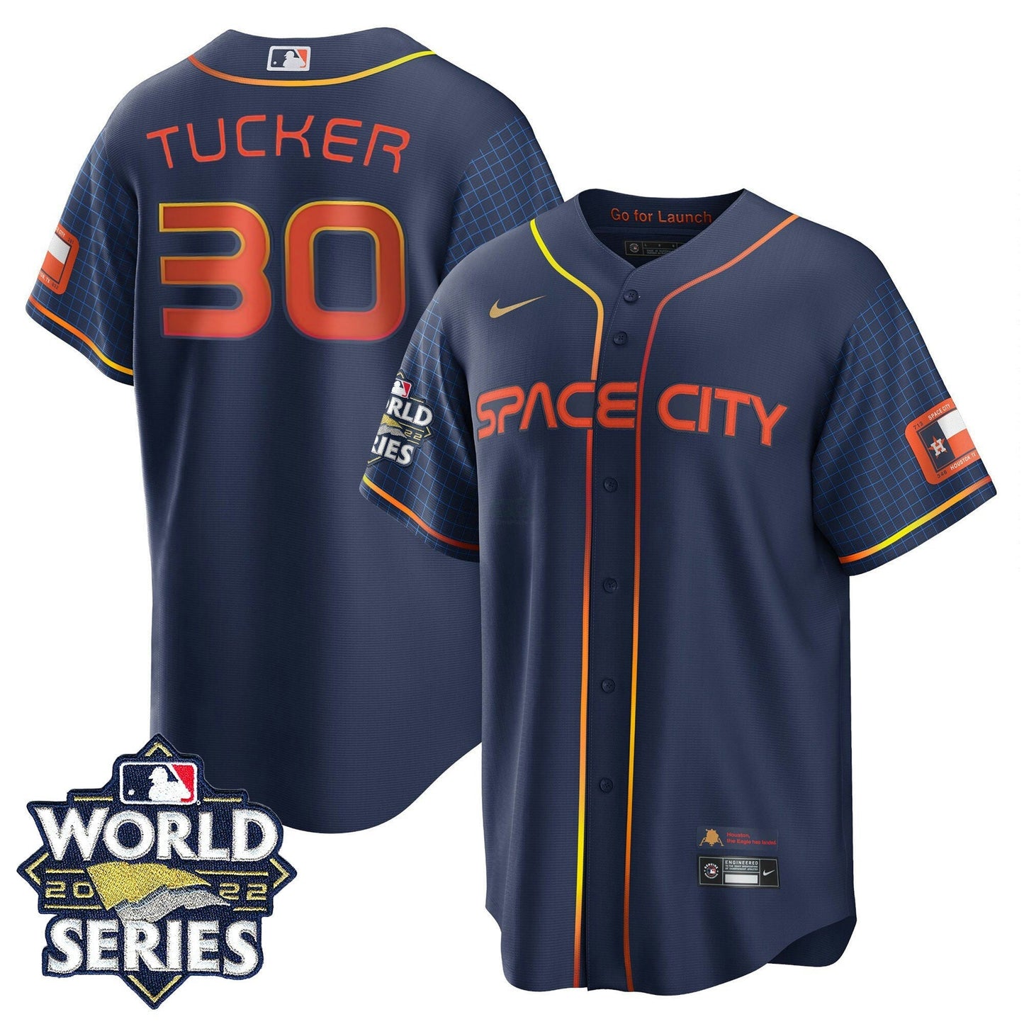 Camisa MLB Men’s Houston Space City 2022 World Series Jersey