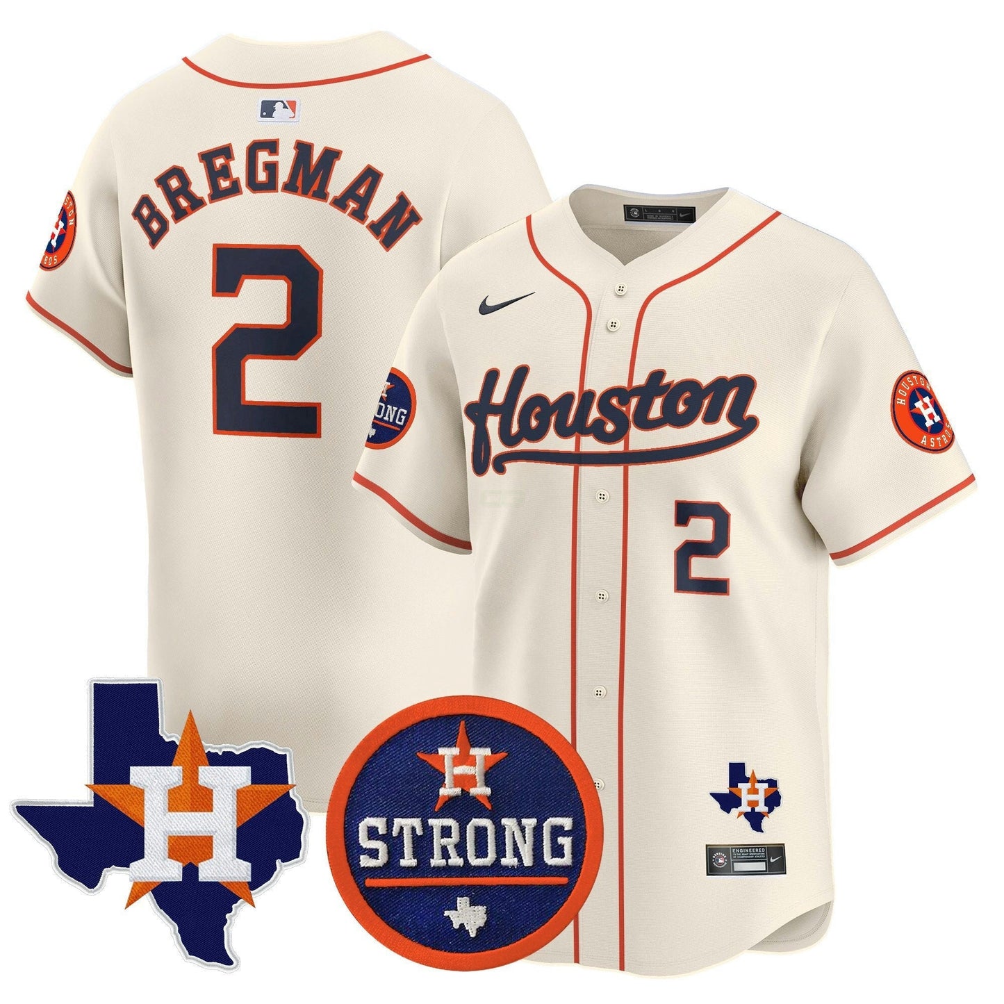Camisa MLB Men’s “Houston Strong” Patch Vapor Premier Limited Jersey