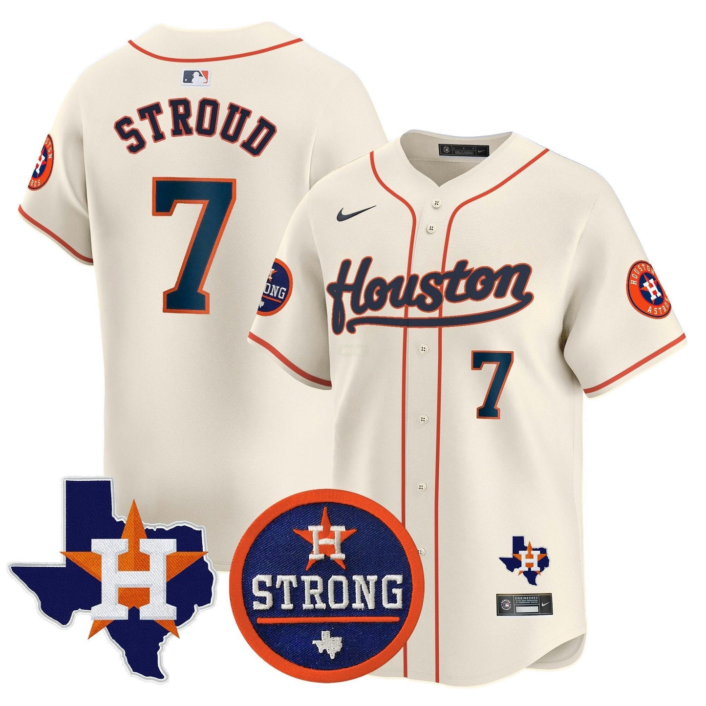 Camisa MLB Men’s “Houston Strong” Patch Vapor Premier Limited Jersey