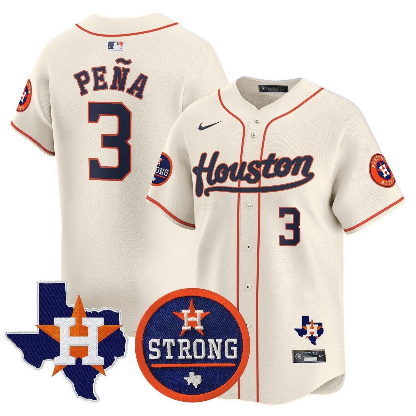 Camisa MLB Men’s “Houston Strong” Patch Vapor Premier Limited Jersey