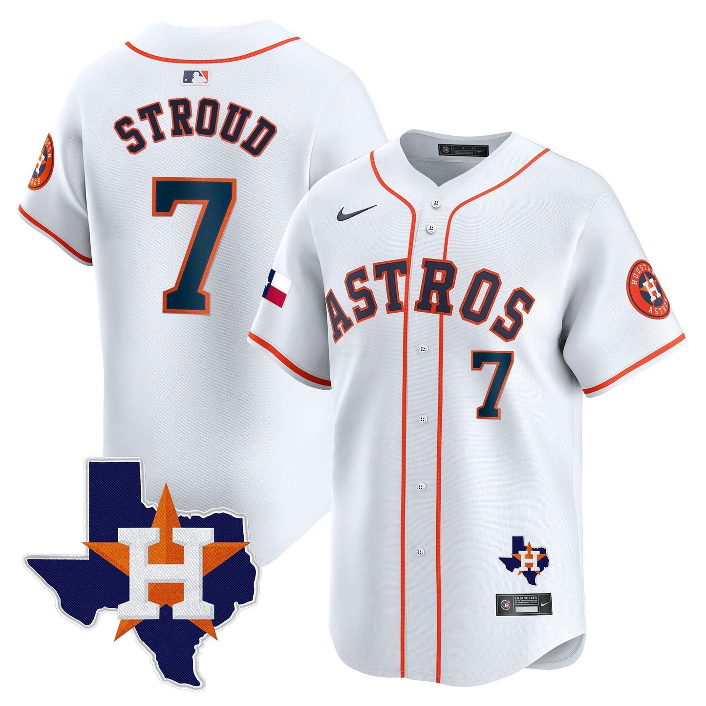 Camisa MLB Men’s Houston Texas Patch Vapor Premier Limited Jersey