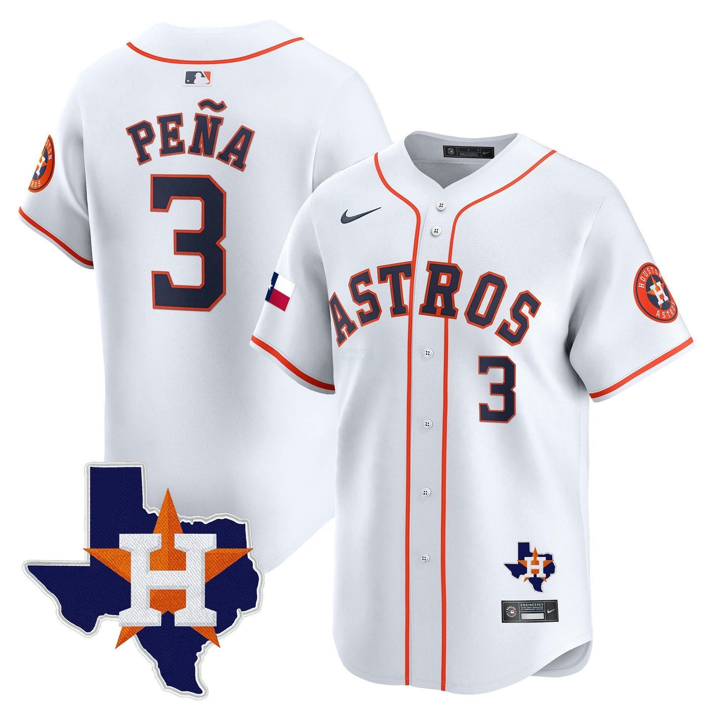 Camisa MLB Men’s Houston Texas Patch Vapor Premier Limited Jersey