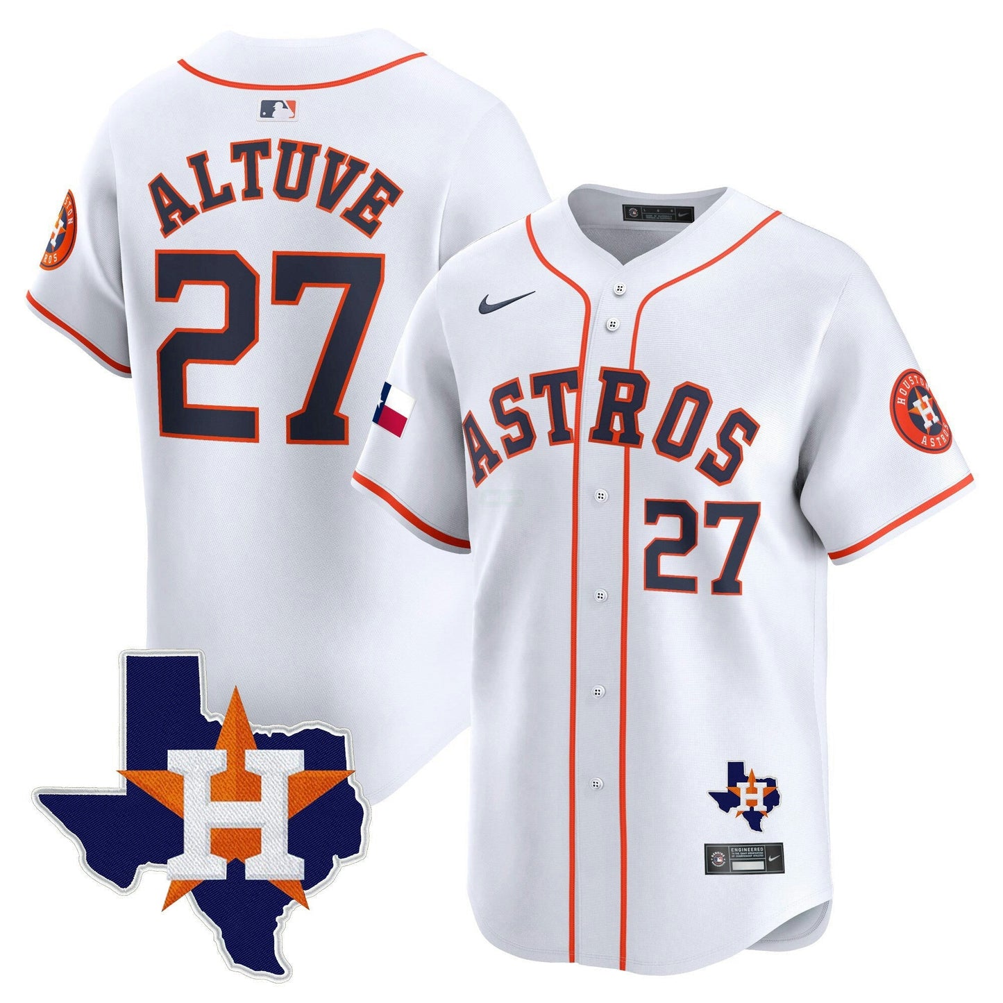 Camisa MLB Men’s Houston Texas Patch Vapor Premier Limited Jersey