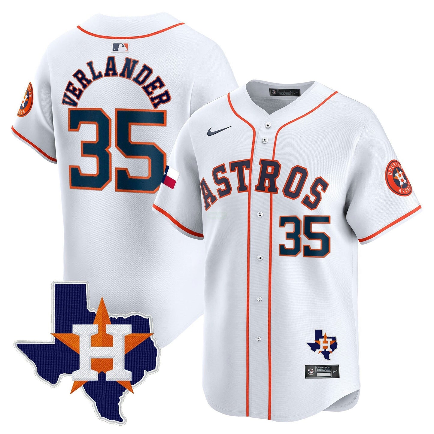 Camisa MLB Men’s Houston Texas Patch Vapor Premier Limited Jersey