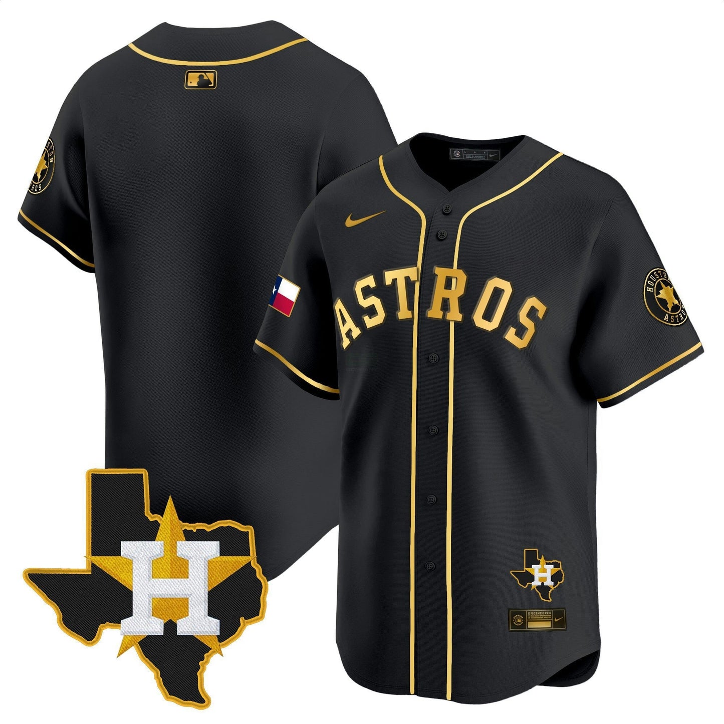 Camisa MLB Men’s Houston Texas Patch Vapor Premier Limited Jersey