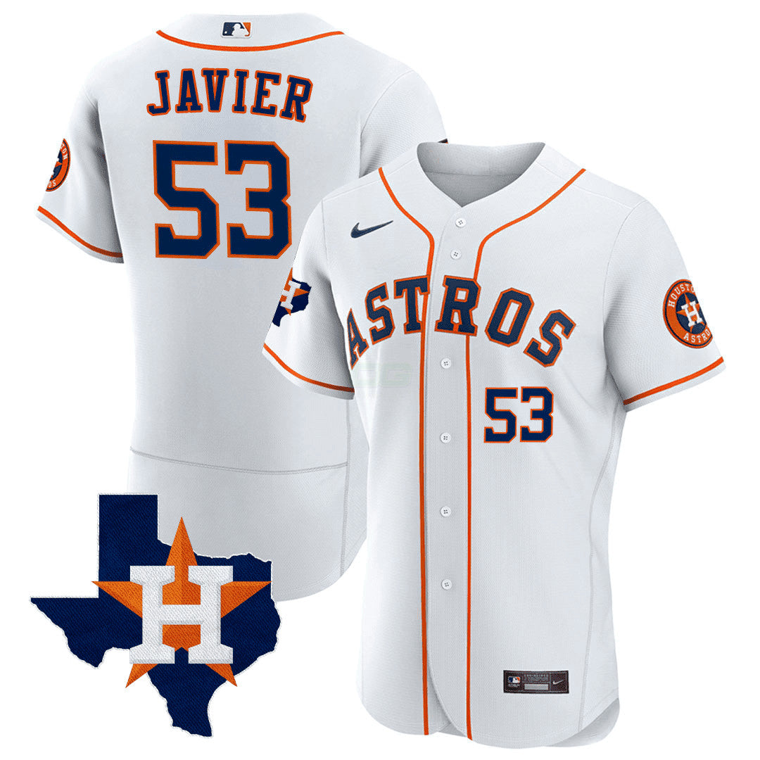 Camisa MLB Men’s Houston Texas State Patch Jersey