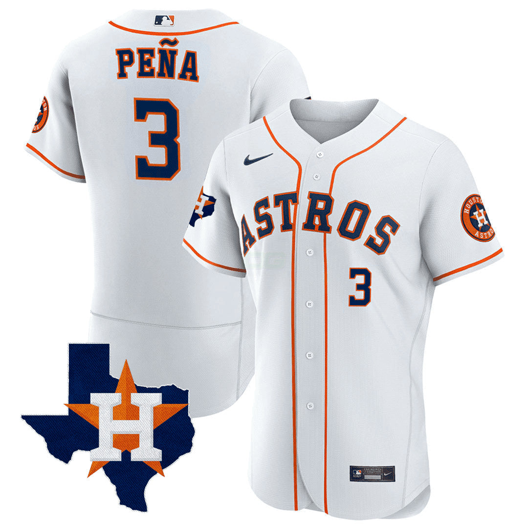 Camisa MLB Men’s Houston Texas State Patch Jersey
