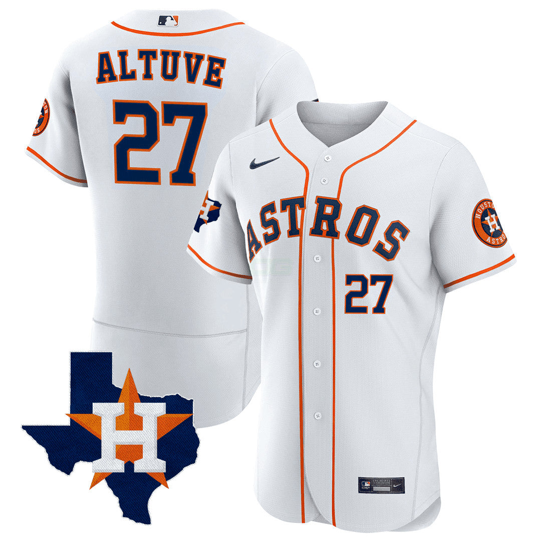 Camisa MLB Men’s Houston Texas State Patch Jersey