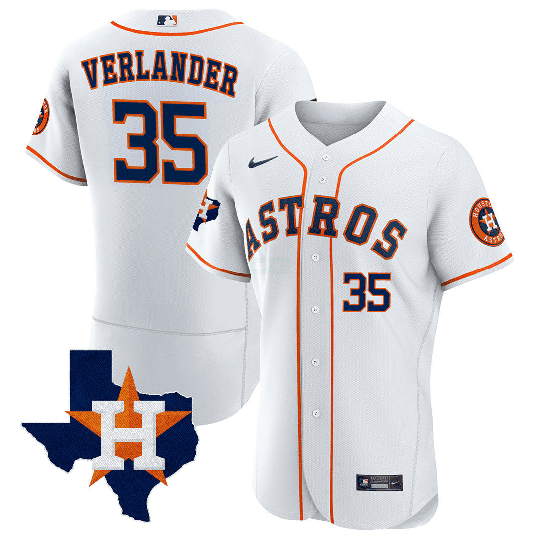 Camisa MLB Men’s Houston Texas State Patch Jersey