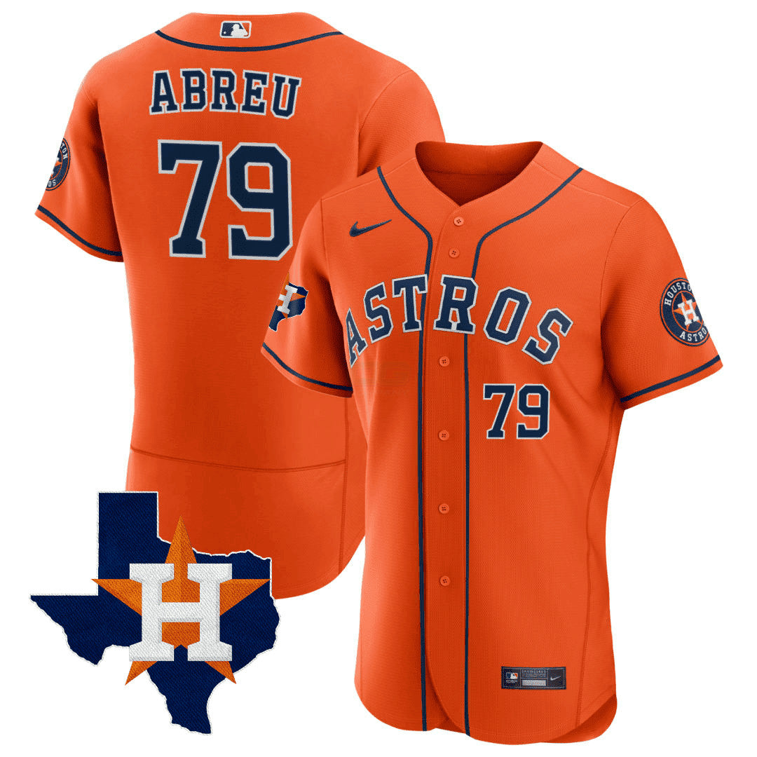 Camisa MLB Men’s Houston Texas State Patch Jersey