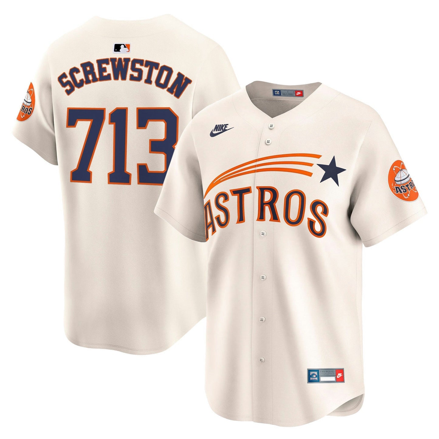 Camisa MLB Men’s Houston Throwback Cooperstown Vapor Premier Limited Jersey