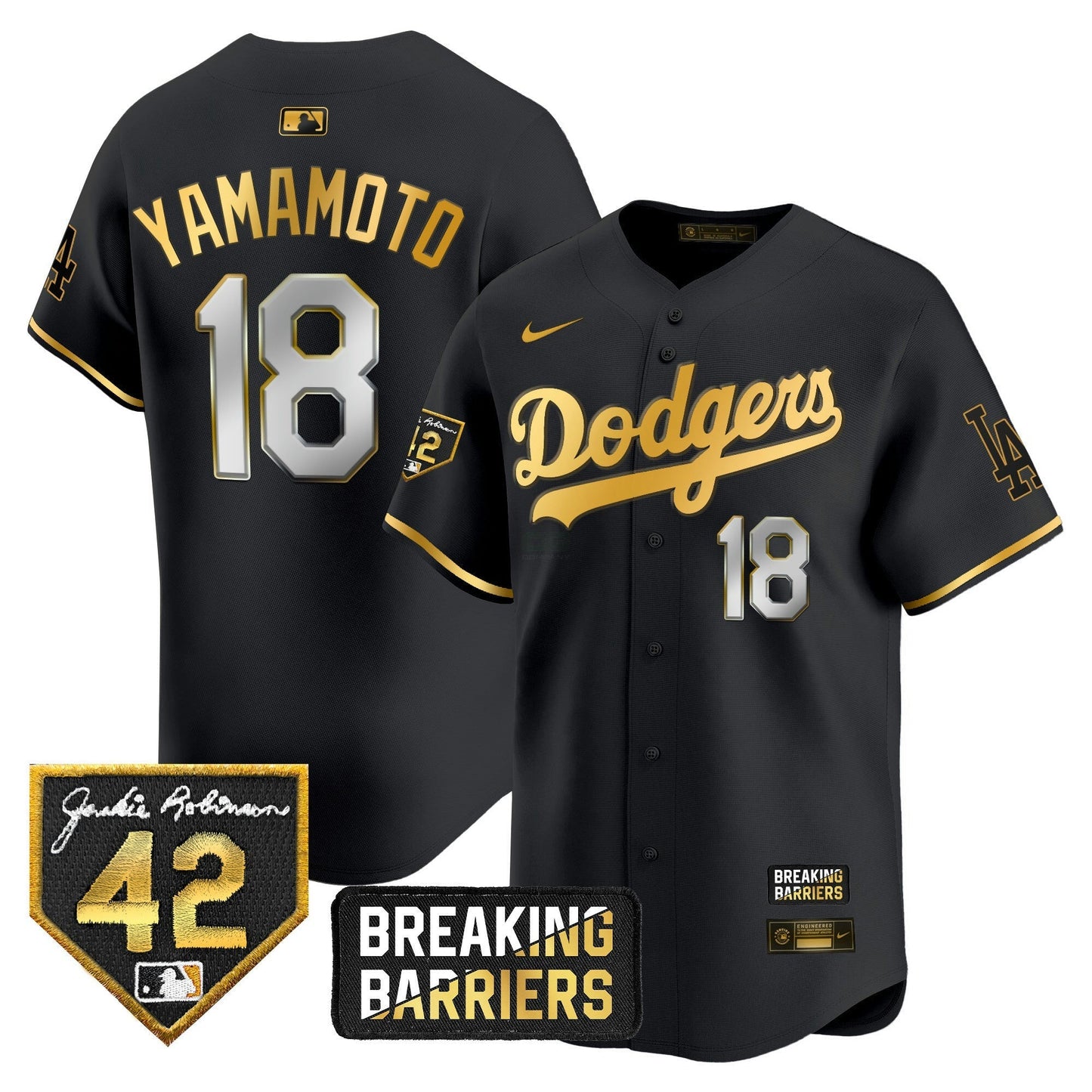 Camisa MLB Men’s Jackie Robinson Breaking Barriers Patch Vapor Premier Limited Jersey
