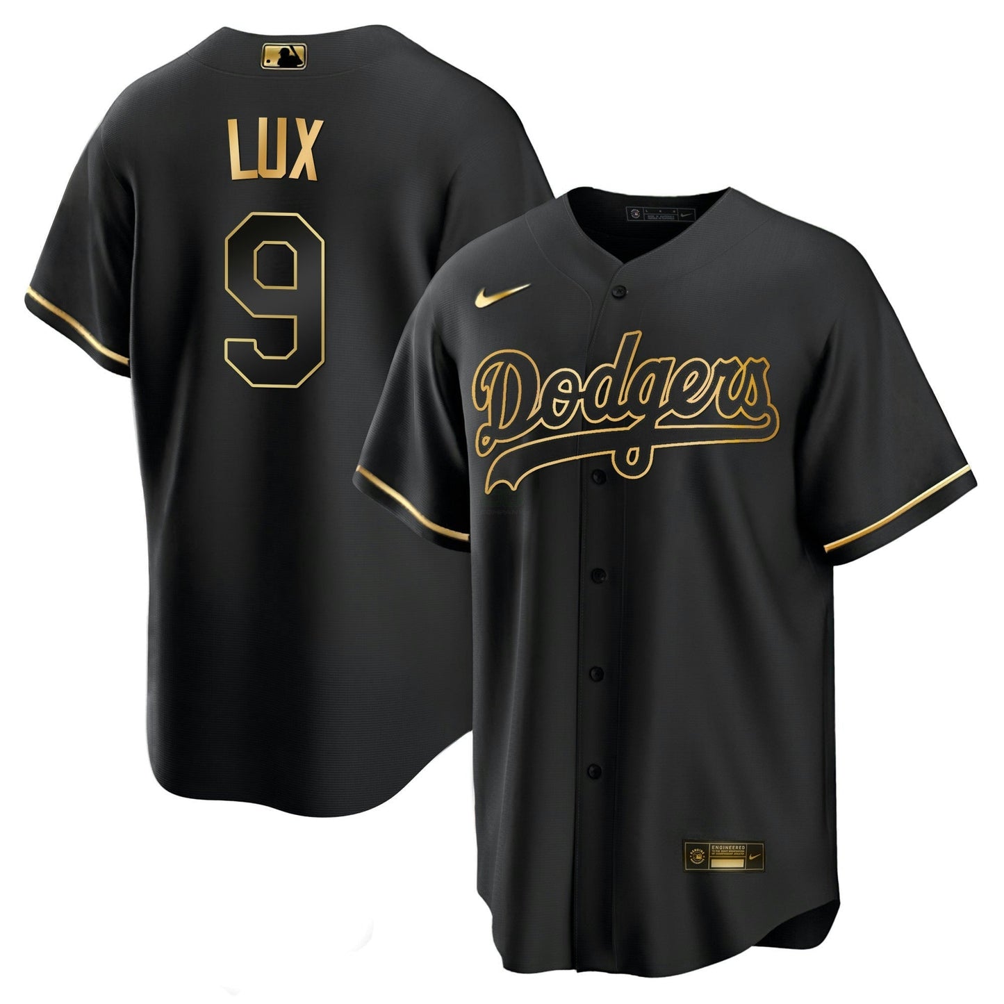 Camisa MLB Los Angeles Dodgers Men’s Los Angeles Black Limited & Dourada Jersey