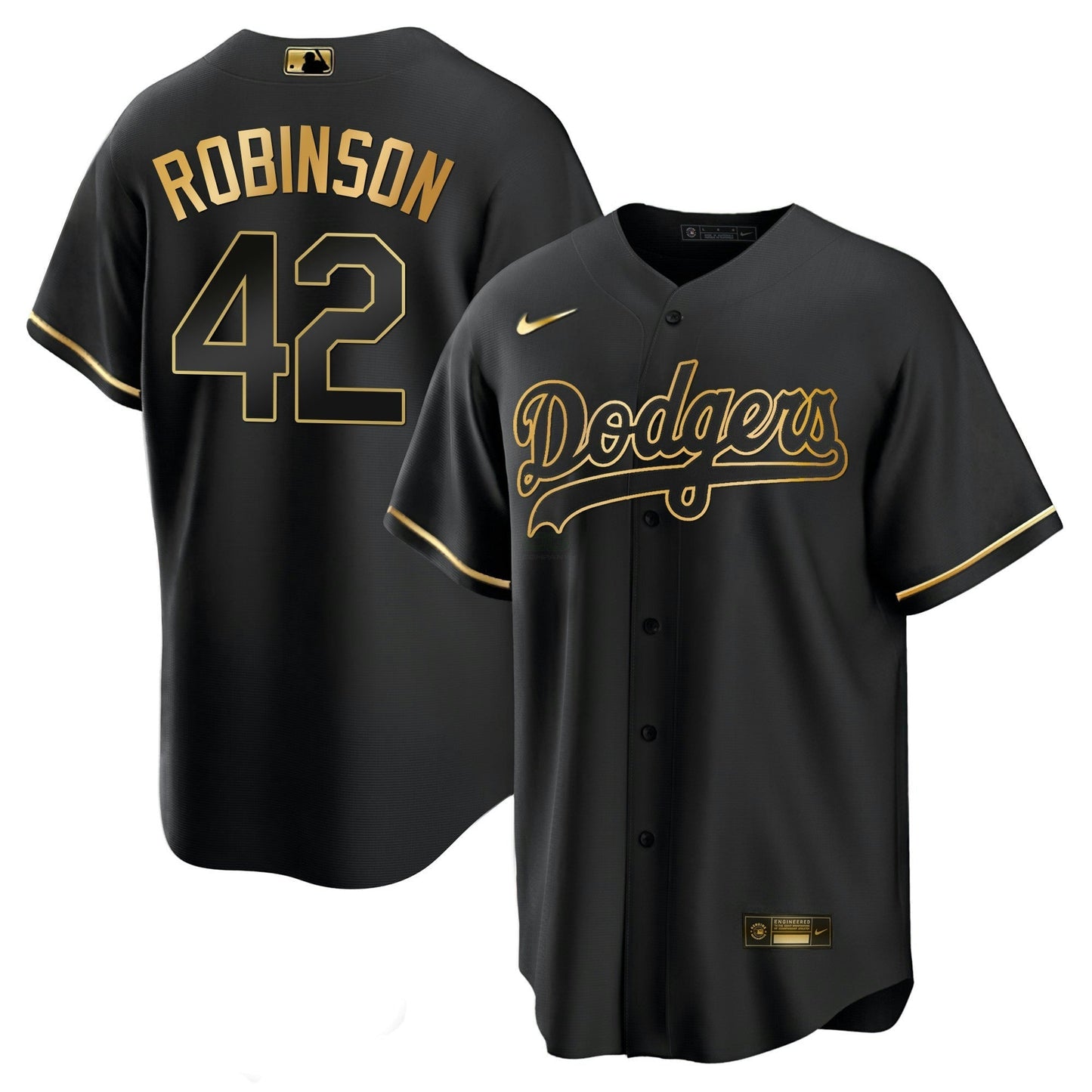 Camisa MLB Los Angeles Dodgers Men’s Los Angeles Black Limited & Dourada Jersey