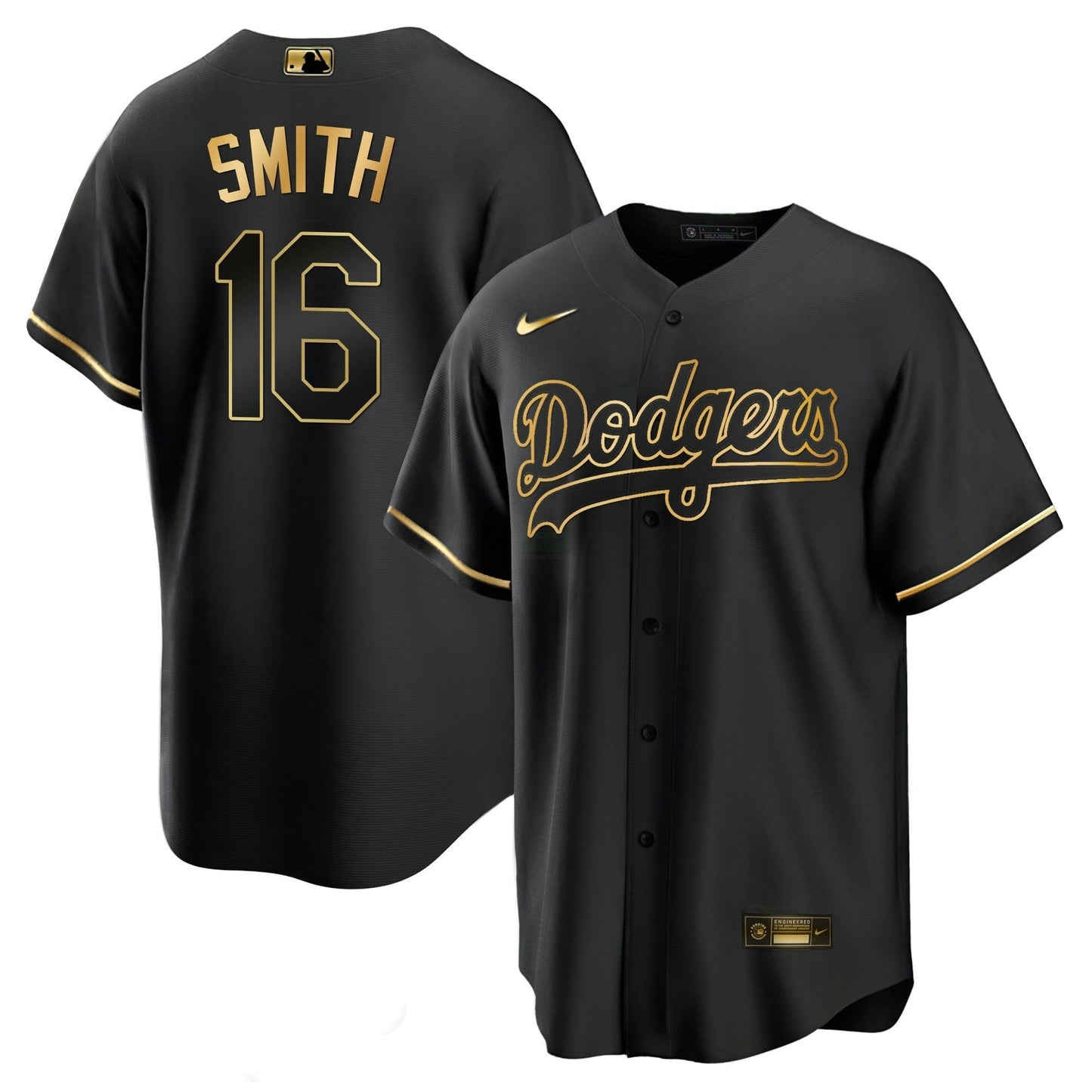 Camisa MLB Los Angeles Dodgers Men’s Los Angeles Black Limited & Dourada Jersey
