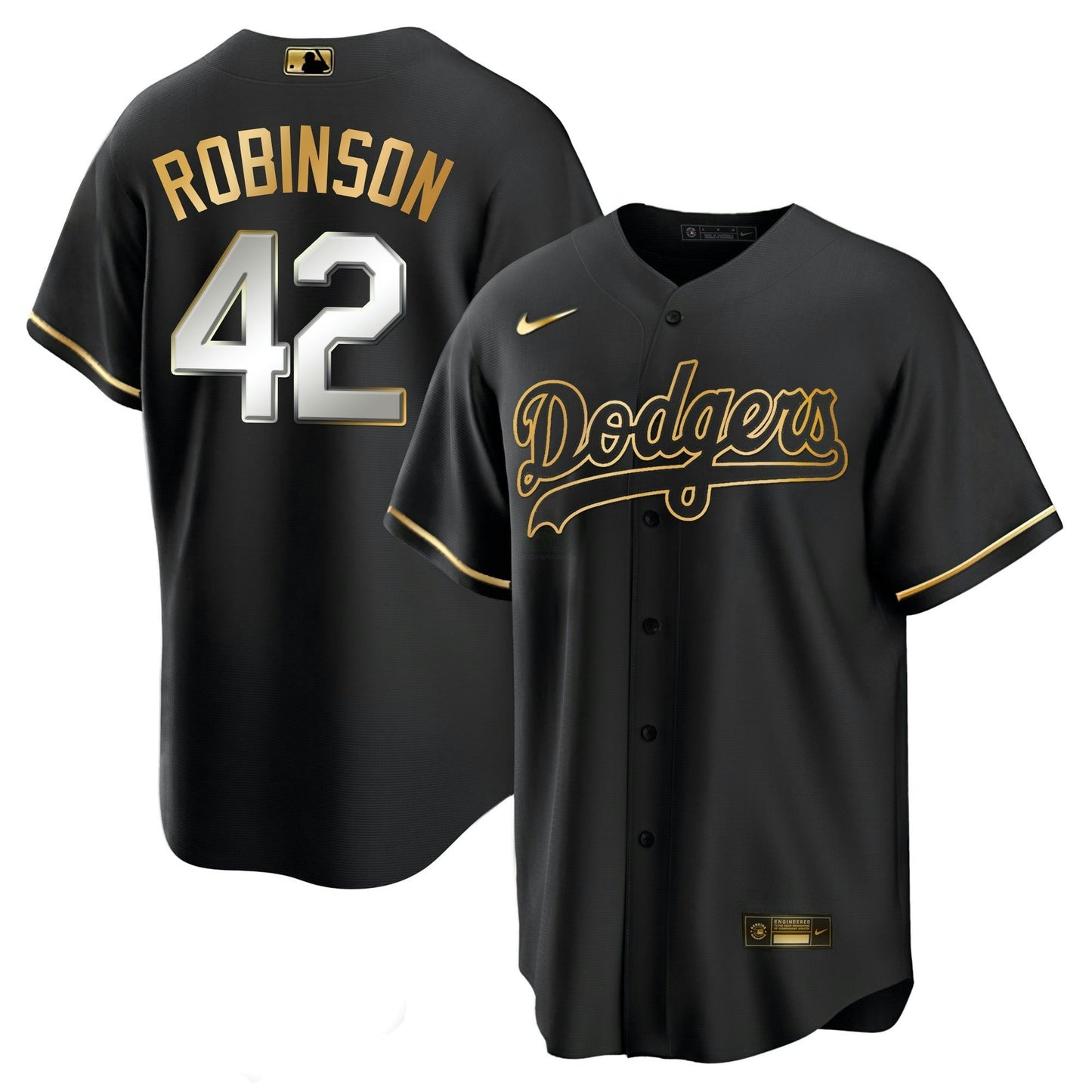 Camisa MLB Los Angeles Dodgers Men’s Los Angeles Black Limited & Dourada Jersey