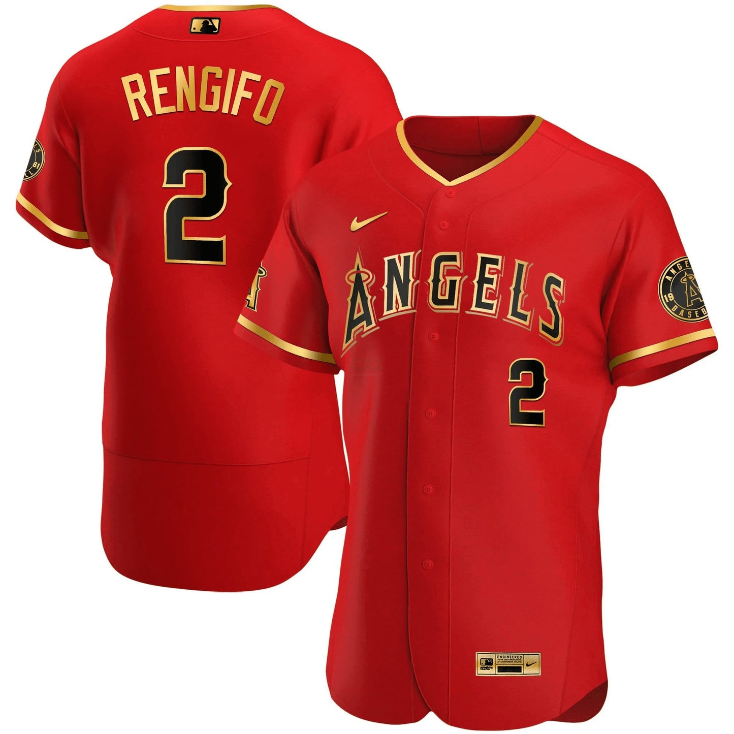 Camisa MLB Los Angeles Angels Men’s Los Angeles Flex Base Dourada Jersey
